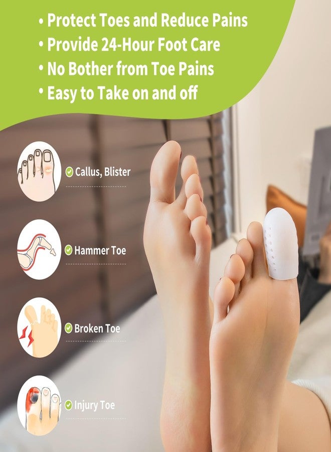 Niupiour Gel Big Toe Protectors, 14 Packs of Breathable Big Toe Caps, Silicone Toe Covers for Big Toe, Calluses, Blisters, Hammer Toe, Provide Pain Relief from Missing or Ingrown Toenails - Image 4